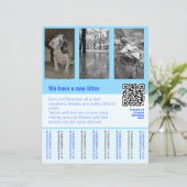 hondenwelpen te koop flyer met QR-code (Staand voorkant)