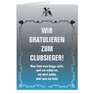 Hondenwinnaars wenskaart