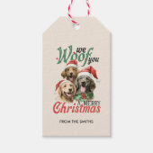 HONDENWOOF MERRY CHRISTMAS LABRADOR CADEAULABEL (Voorkant)