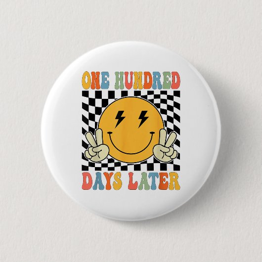 Honderd 100ste schooldag later Kind van de leerkra Ronde Button 5,7 Cm (Voorkant)