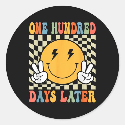 Honderd 100ste schooldag later Kind van de leerkra Ronde Sticker (Voorkant)