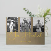 Honderd 100ste verjaardag foto uitnodiging voor ma (Staand Voorkant)