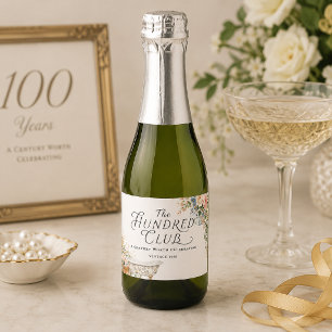 Honderd Club 100e verjaardag Sparkling Wijnetiket
