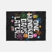 Honderd Dagen Later 100 Dagen School Student Fleece Deken (Voorkant (Horizontaal))