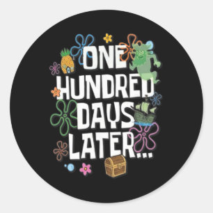 Honderd Dagen Later 100 Dagen School Student  Ronde Sticker