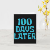 Honderd dagen later 100ste dag van de schoolleraar kaart (Gele Bloem)