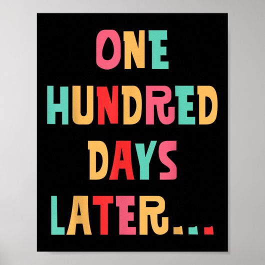 Honderd dagen later 100ste dag van de schoolleraar poster (Voorkant)