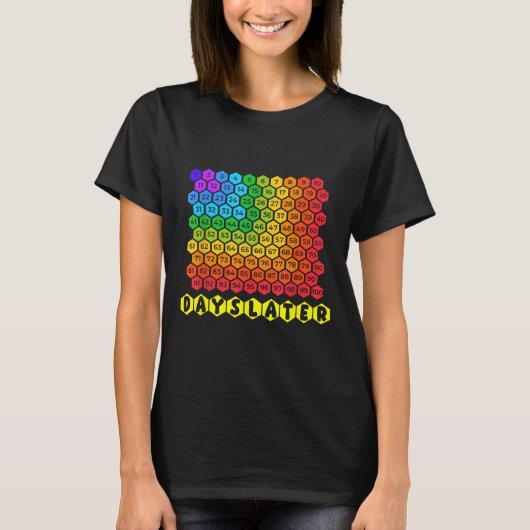 Honderd dagen later 100ste schooldag t-shirt (Voorkant)