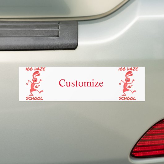 Honderd Daze van School Thunder_Cove Bumpersticker (Op auto)