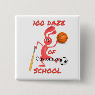 Honderd Daze van School Thunder_Cove Vierkante Button 5,1 Cm