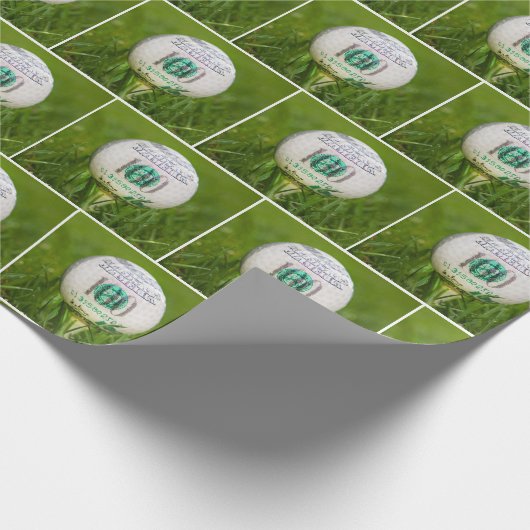 Honderd dollar Bill Golf Ball Cadeaupapier (Hoek)