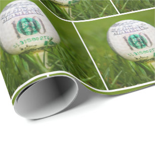 Honderd dollar Bill Golf Ball Cadeaupapier