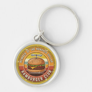 Honderd Dollar Hamburger Club Grappige Luchtvaart  Sleutelhanger