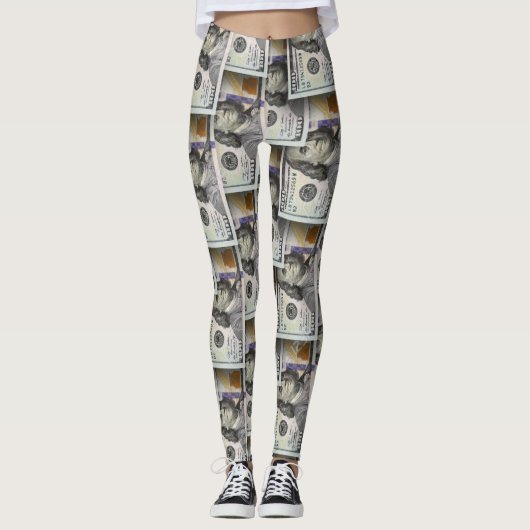 Honderd dollarbiljet leggings (Voorkant)