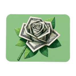 Honderd dollarbiljetten Origami roos Kunst Magneet