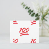 honderd emoji briefkaart (Staand voorkant)