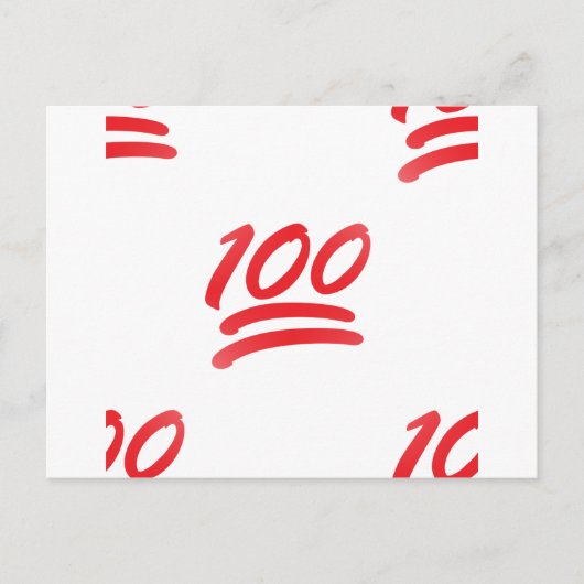 honderd emoji briefkaart (Voorkant)