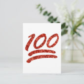 honderd emoji briefkaart (Staand voorkant)
