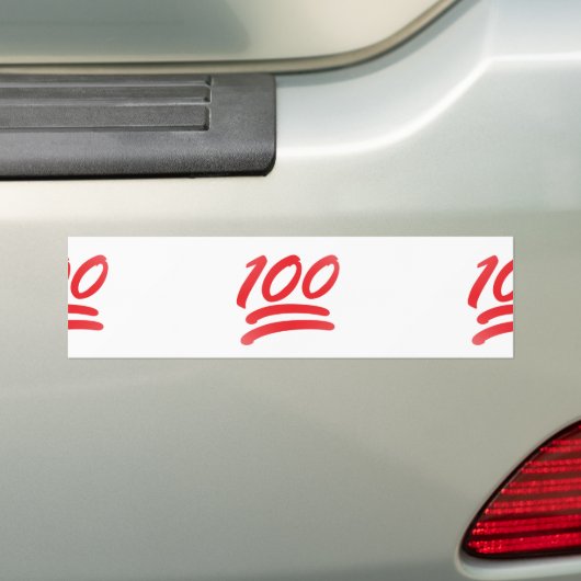honderd emoji bumpersticker (Op auto)