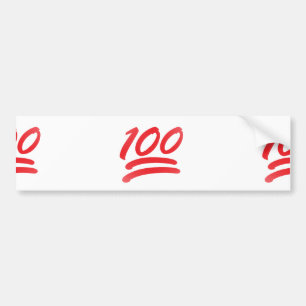 honderd emoji bumpersticker