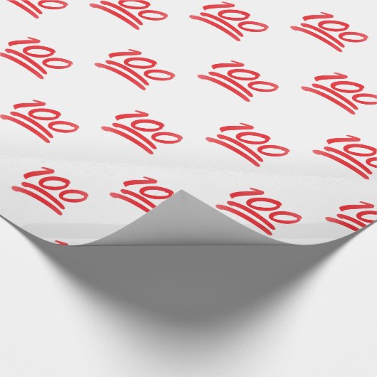 honderd emoji cadeaupapier (Hoek)