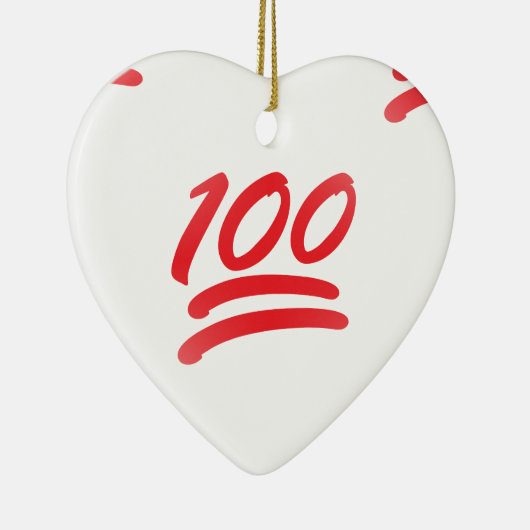 honderd emoji keramisch ornament (Rechts)
