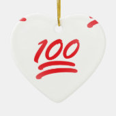 honderd emoji keramisch ornament (Voorkant)