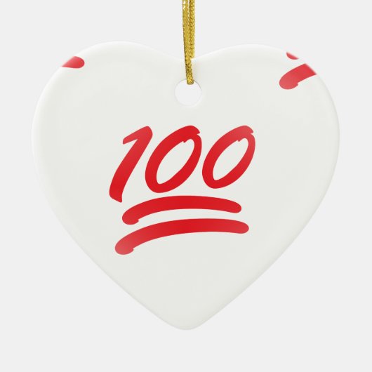 honderd emoji keramisch ornament (Voorkant)