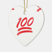 honderd emoji keramisch ornament (Links)