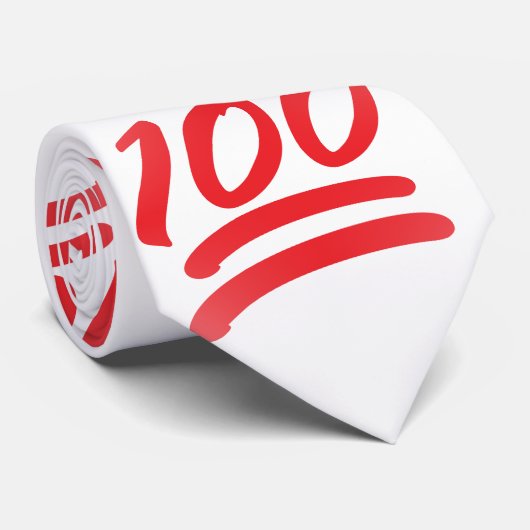 Honderd emoji mannen stropdas (Opgerold)