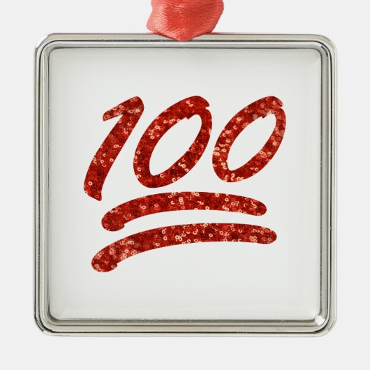 honderd emoji metalen ornament (Voorkant)