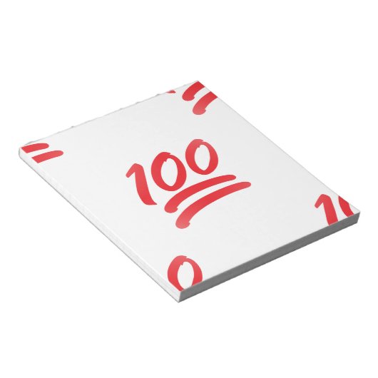 honderd emoji notitieblok (Schuin)