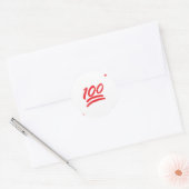 honderd emoji ronde sticker (Envelop)