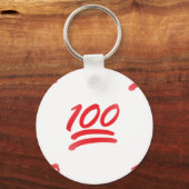 honderd emoji sleutelhanger (Voorkant)