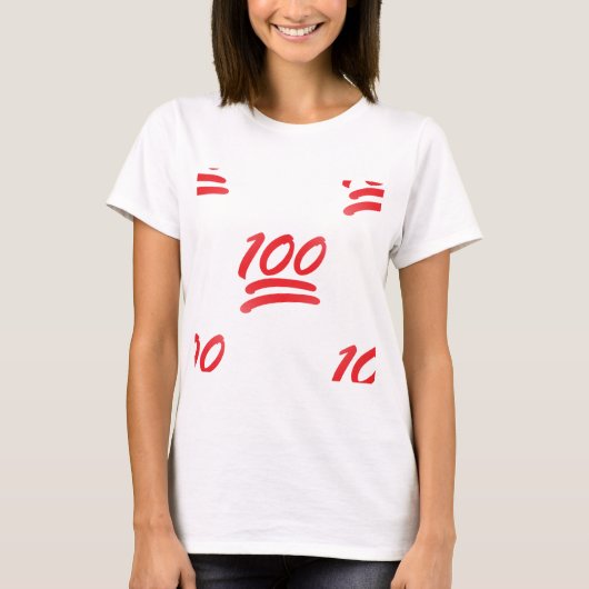 honderd emoji t-shirt (Voorkant)