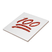 honderd emoji tegeltje (Zijkant)