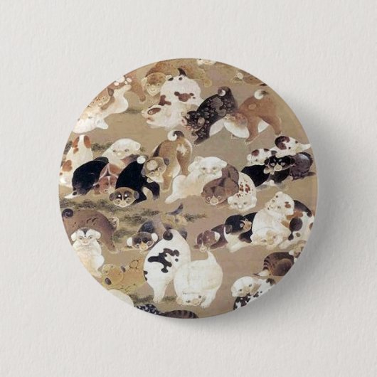 Honderd foto van Ito Jakuchu Ronde Button 5,7 Cm (Voorkant)