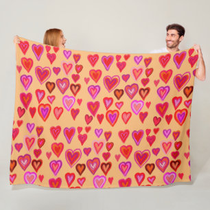 Honderd hart Fleece Blanket Deken