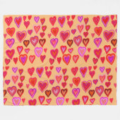 Honderd hart Fleece Blanket Deken (Voorkant (Horizontaal))