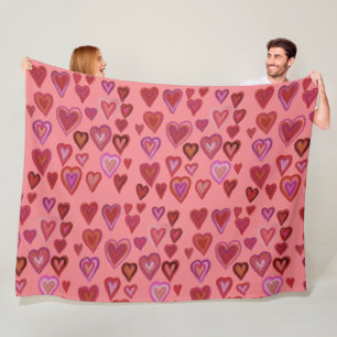Honderd hart Fleece Blanket Deken
