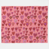 Honderd hart Fleece Blanket Deken (Voorkant (Horizontaal))