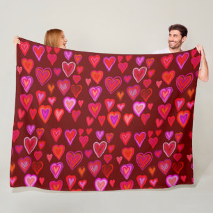 Honderd hart Fleece Blanket Deken
