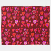 Honderd hart Fleece Blanket Deken (Voorkant (Horizontaal))
