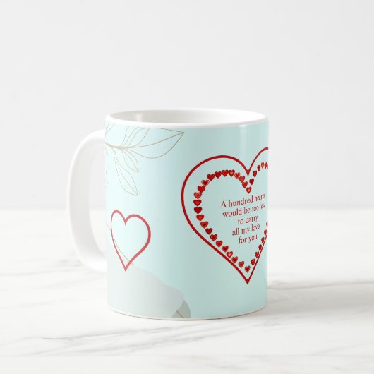 Honderd hart, koffiemok (Voorkant links)