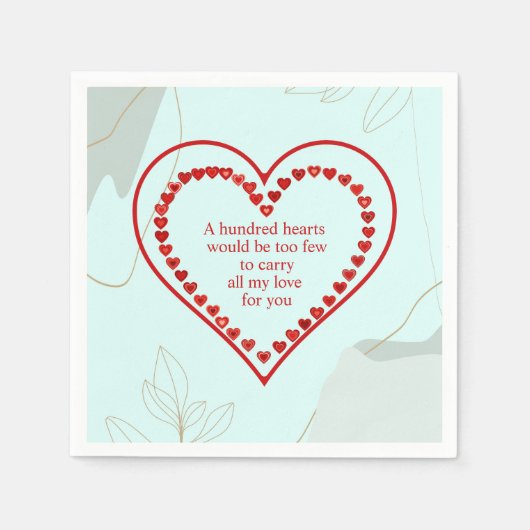 Honderd hart, servet (Voorkant)