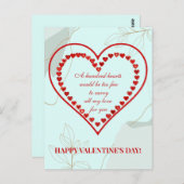 Honderd hart, Valentijn Briefkaart (Voorkant / Achterkant)