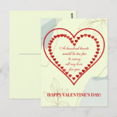 Honderd hart, Valentijn Briefkaart (Voorkant / Achterkant)