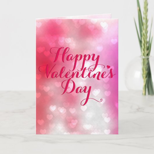 Honderd harten rode en roze Valentijn Feestdagen Kaart (Voorkant)