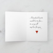 Honderd harten, Valentijnse Kaarten voor hartontwe (Binnen)