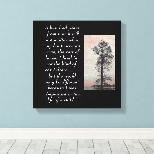 Honderd jaar - Canvas kunst print (Insitu (Houten vloer))